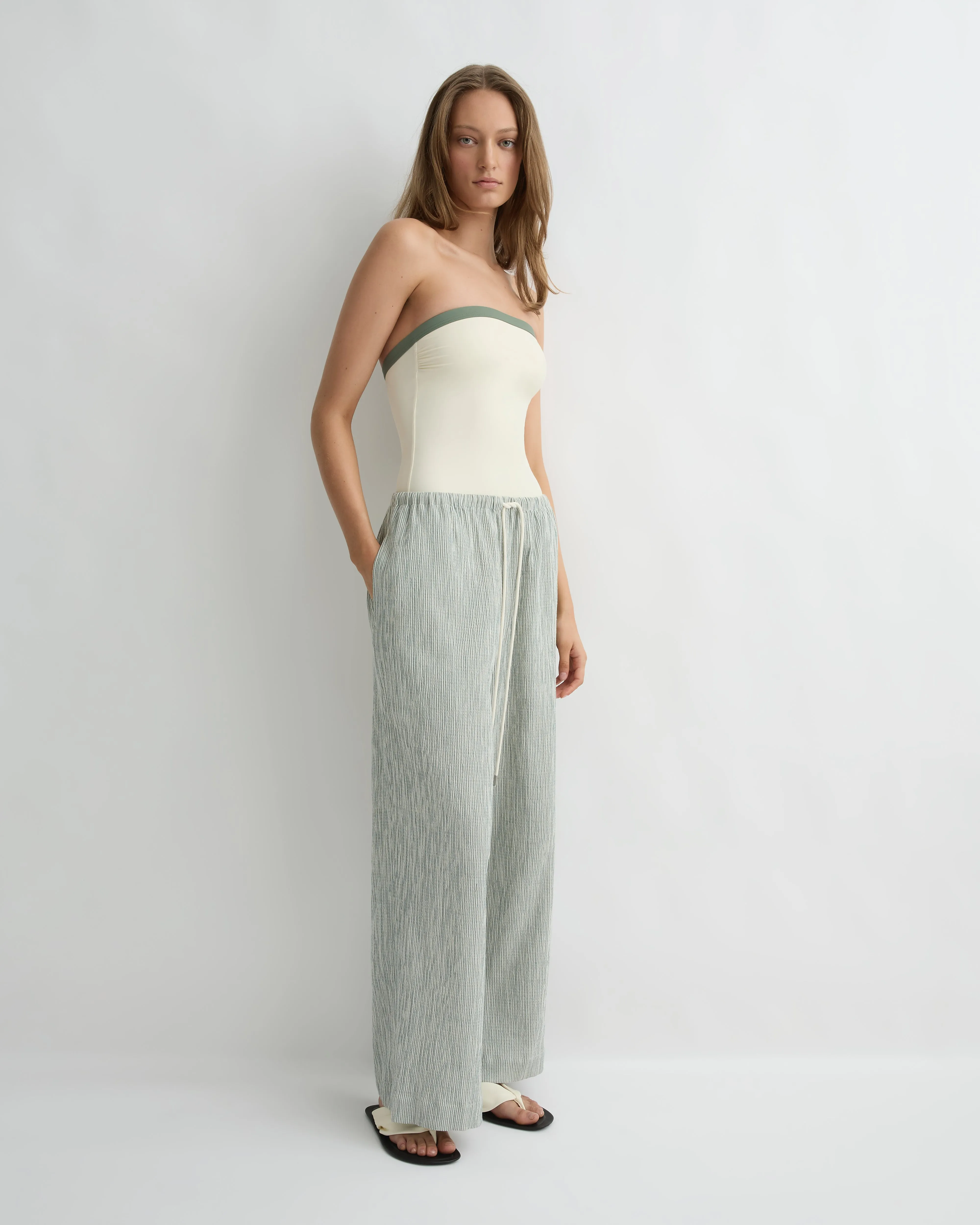 Finn Drawstring Pant - Leaf sold by Bondi Born product image thumbnail 2