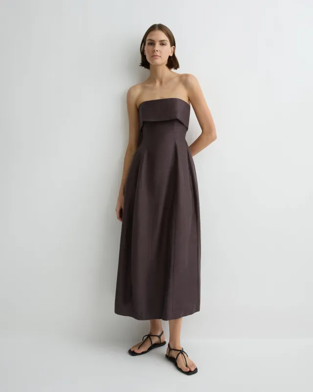 Bormio Bandeau Maxi Dress - Mocha made by Bondi Born