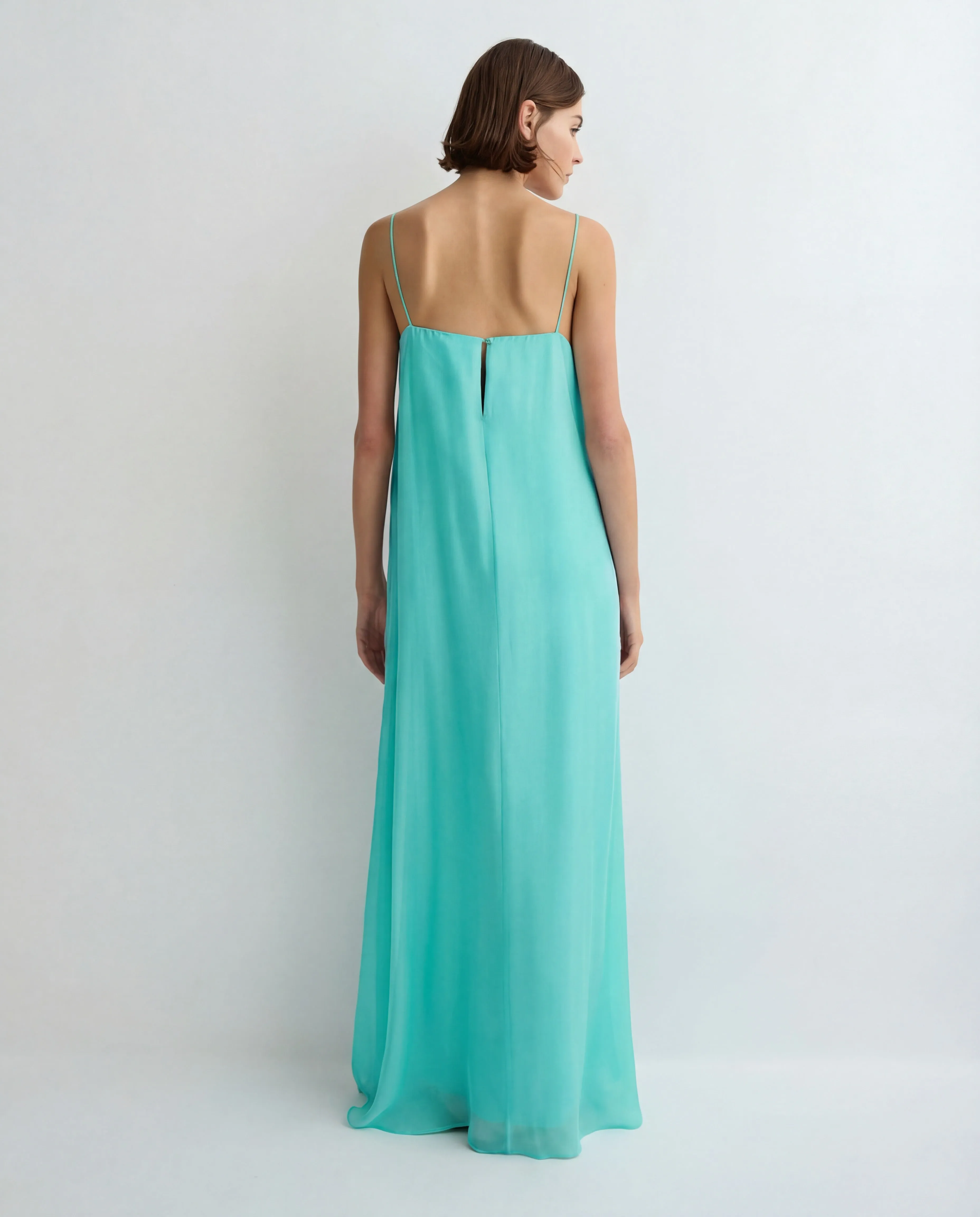 Capri Silk Cami Dress - Aqua sold by Bondi Born product image thumbnail 2