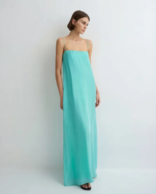 Capri Silk Cami Dress - Aqua made by Bondi Born