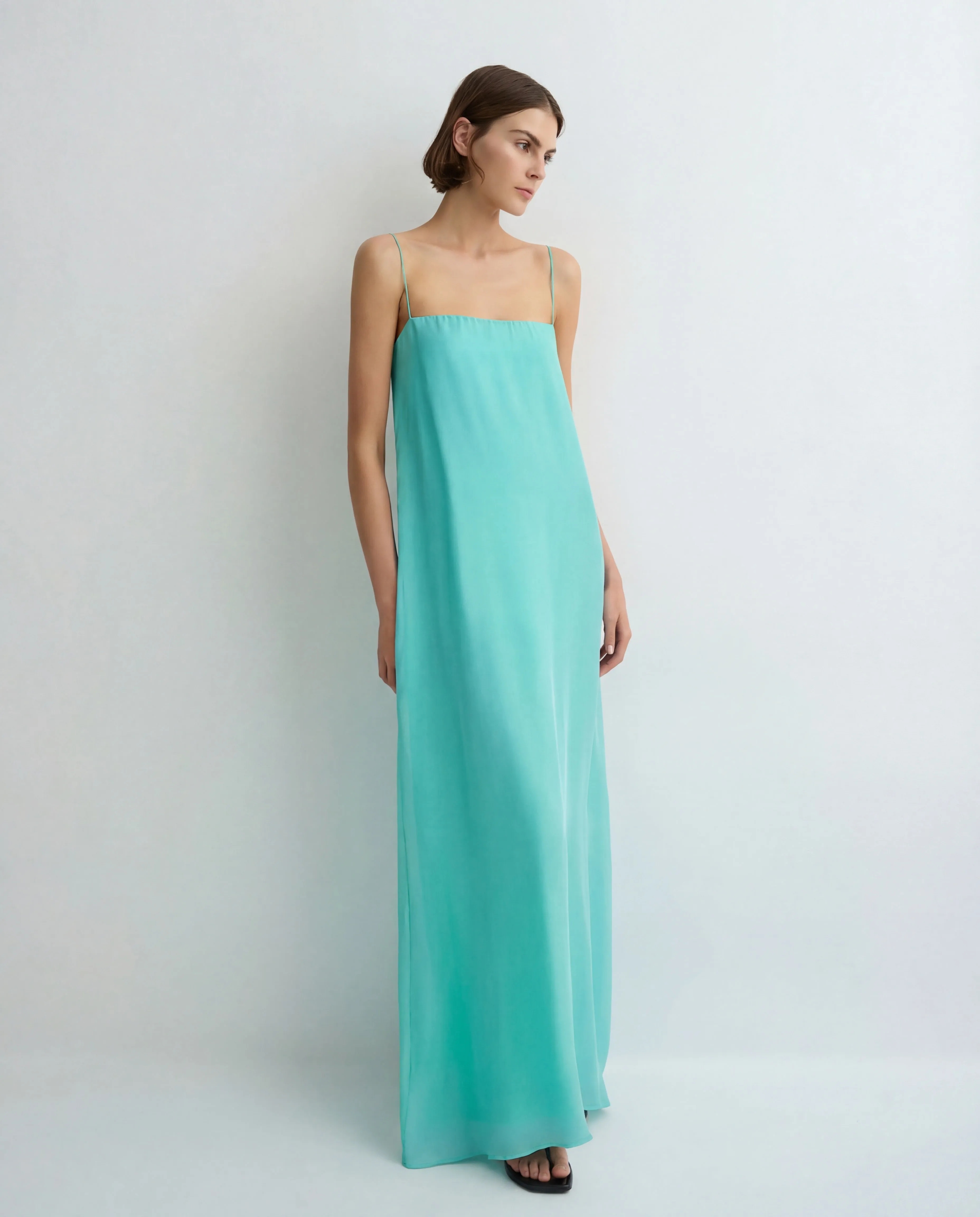 Capri Silk Cami Dress - Aqua sold by Bondi Born