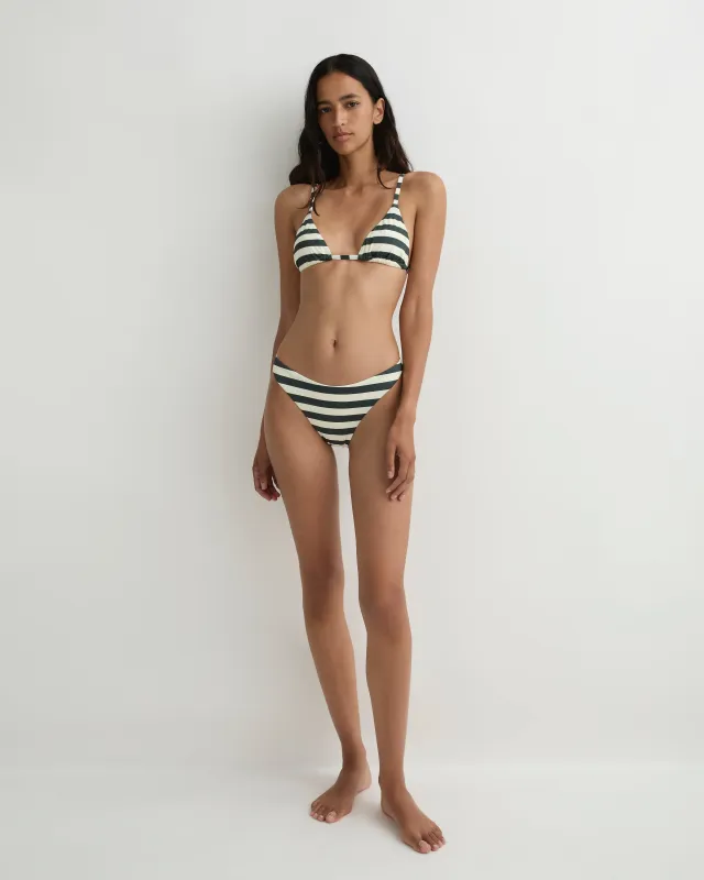Lulu Bikini Top - Forest Stripe (Embodee™) made by Bondi Born