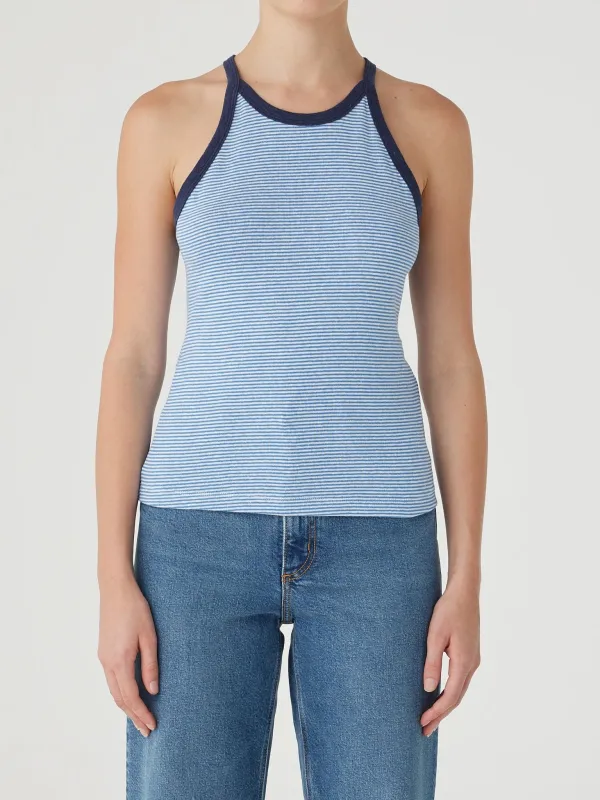 Anita Tank Marine Stripe sold by Nobody Denim