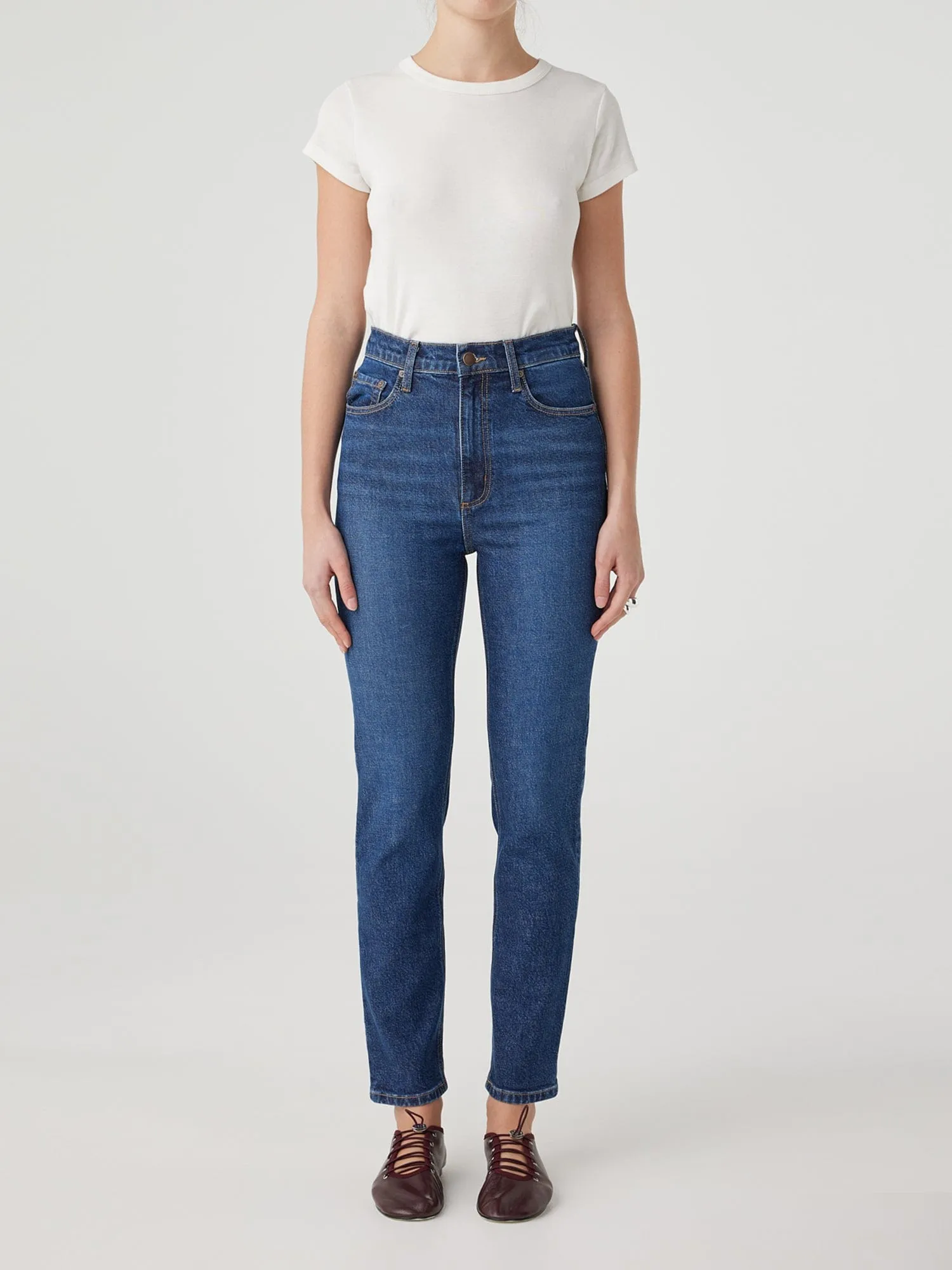 Frankie Jean Dark Steel sold by Nobody Denim