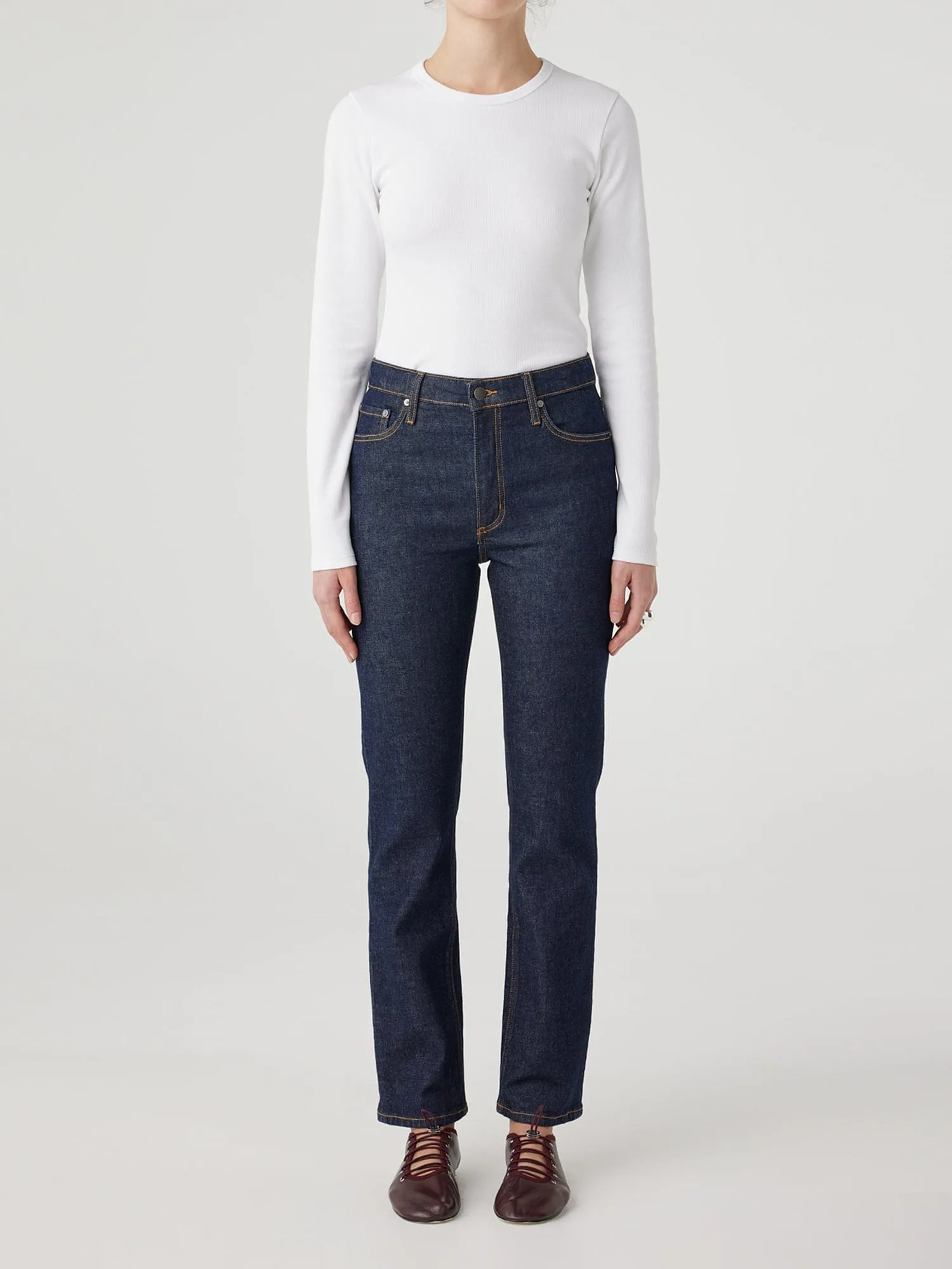 Emily Jean Pure Indigo sold by Nobody Denim