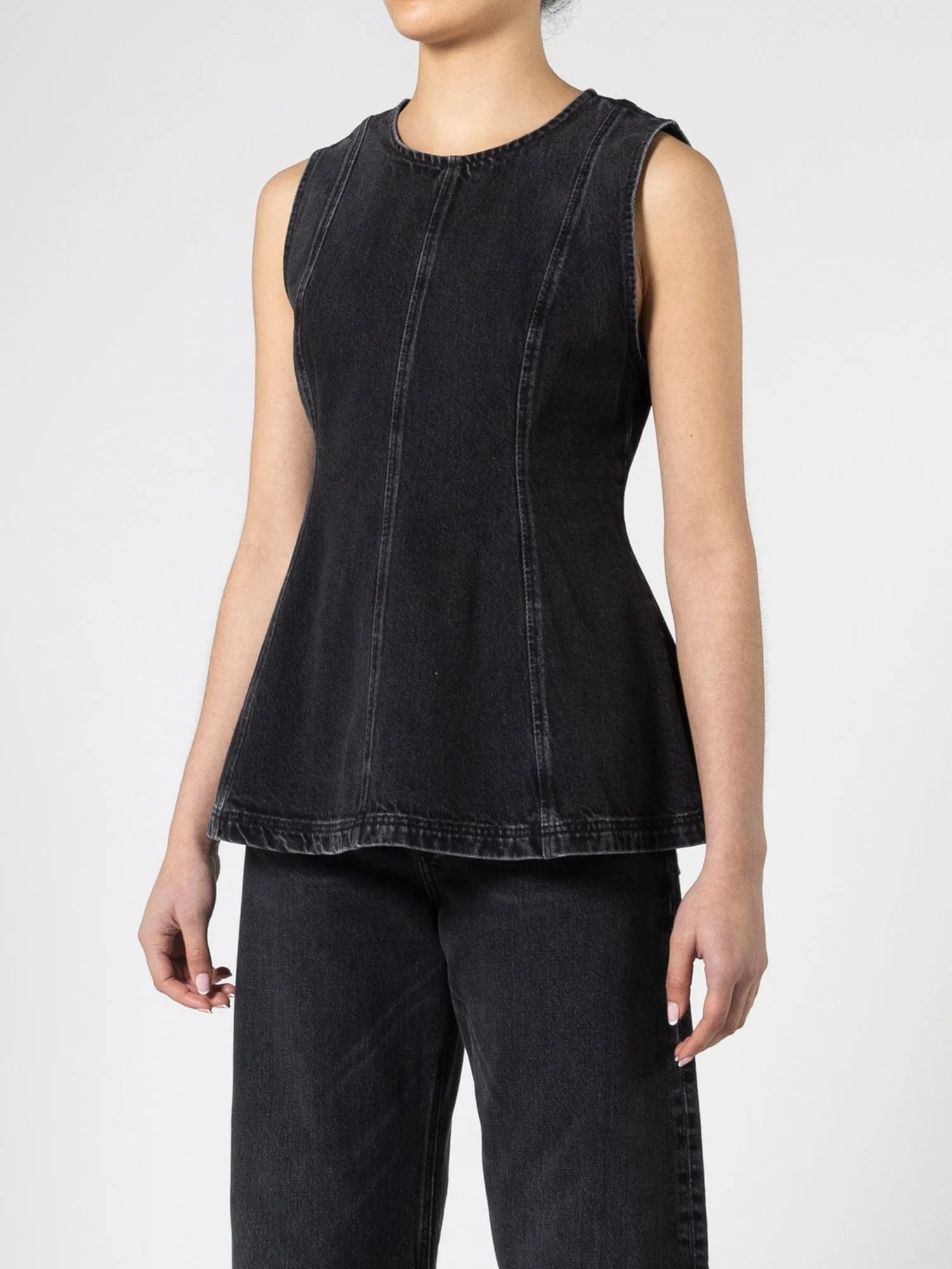 Lucille Denim Top Vintage Black sold by Nobody Denim product image thumbnail 2