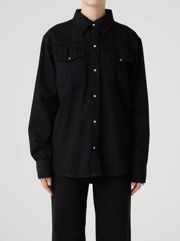 Kelly Shirt Black sold by Nobody Denim