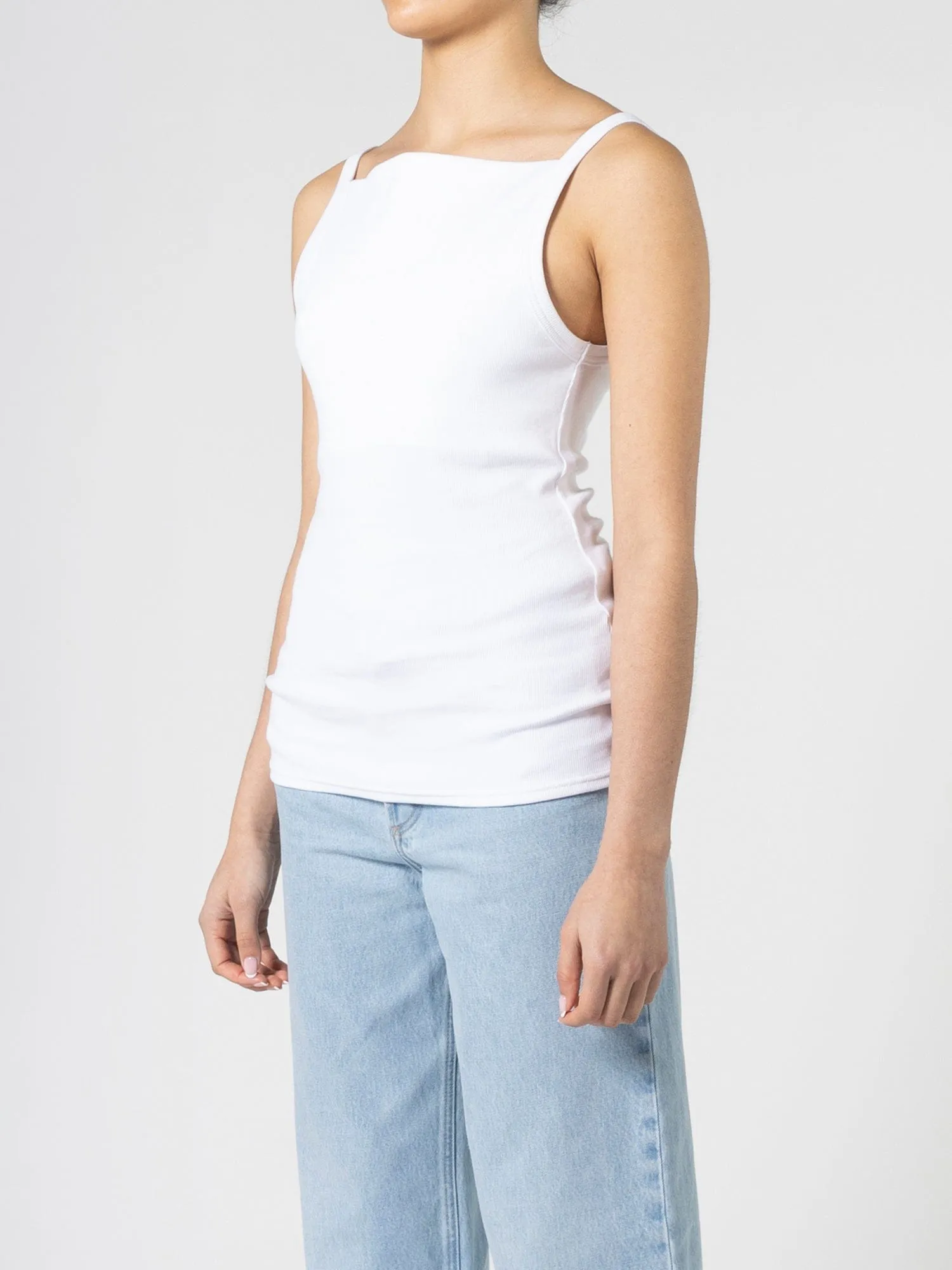 Lani Reversible Tank White sold by Nobody Denim product image thumbnail 3