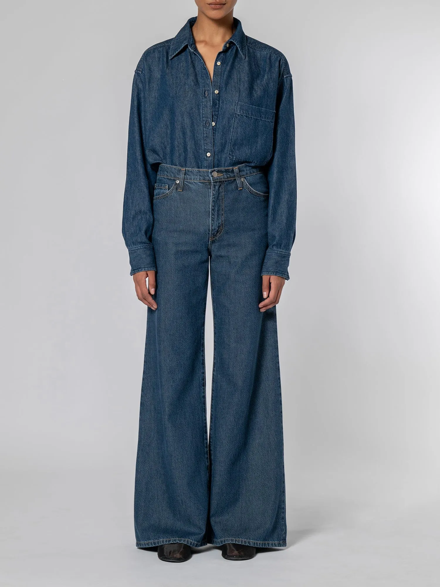 Carly Jean Soft Steel sold by Nobody Denim