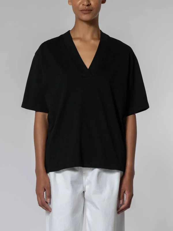Deep V Tee Black sold by Nobody Denim