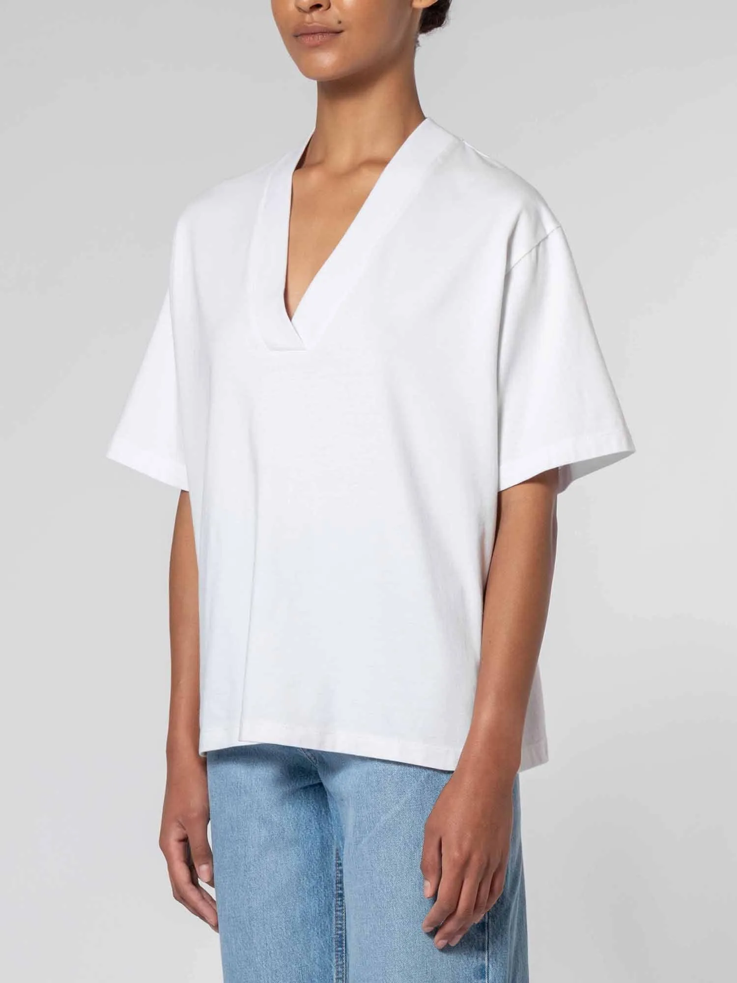 Deep V Tee White sold by Nobody Denim product image thumbnail 2