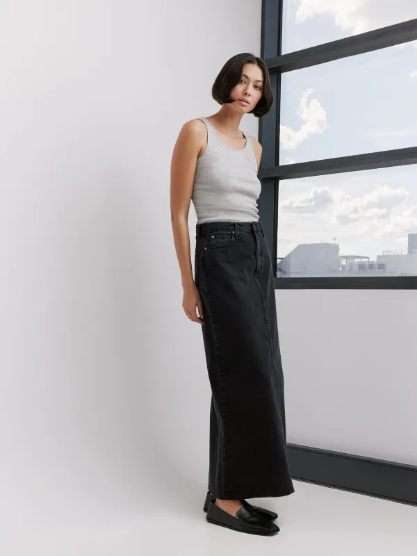 Roxanne Skirt Back Split Elemental sold by Nobody Denim