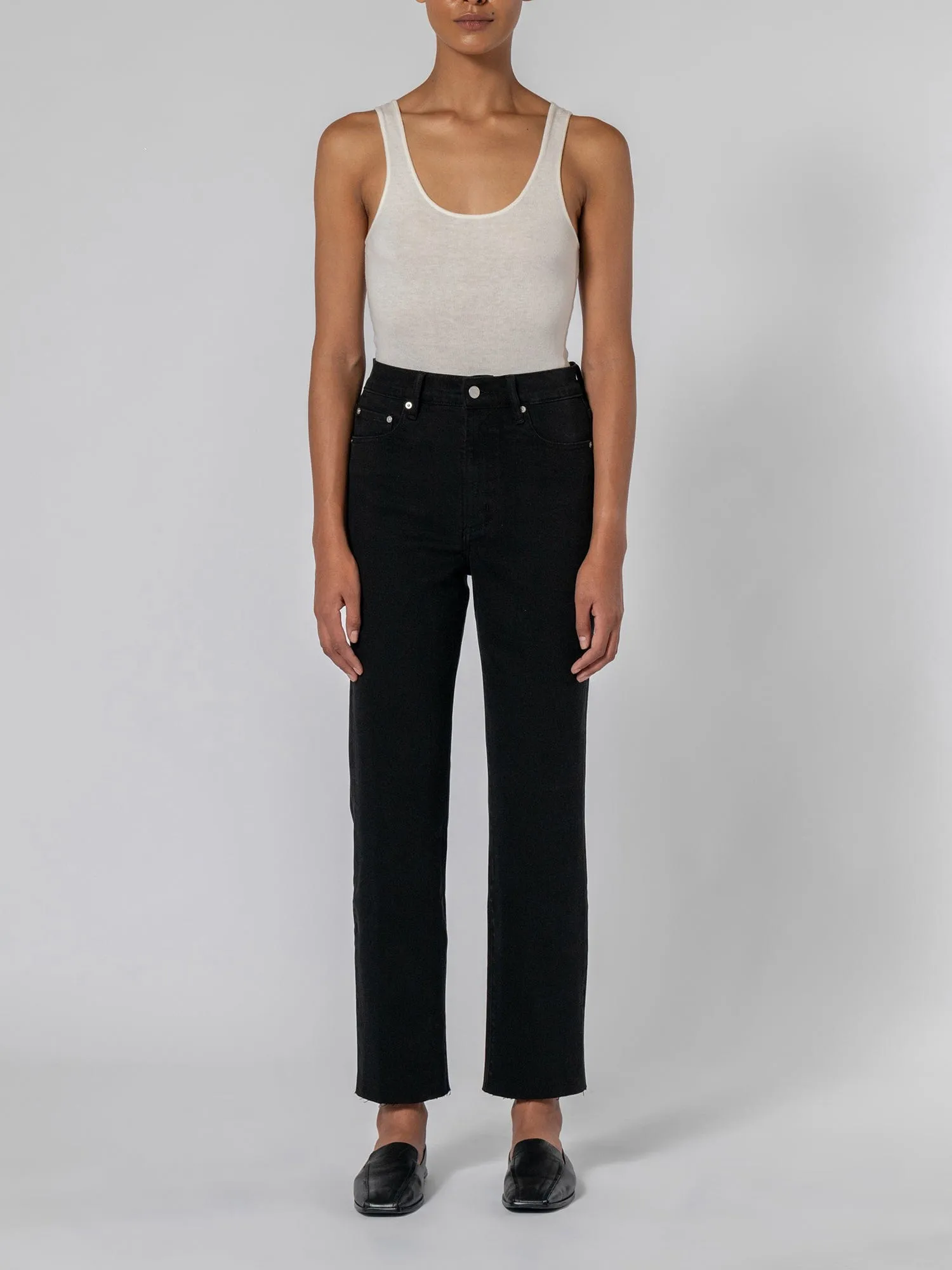 Evelyn Jean Pitch Black sold by Nobody Denim