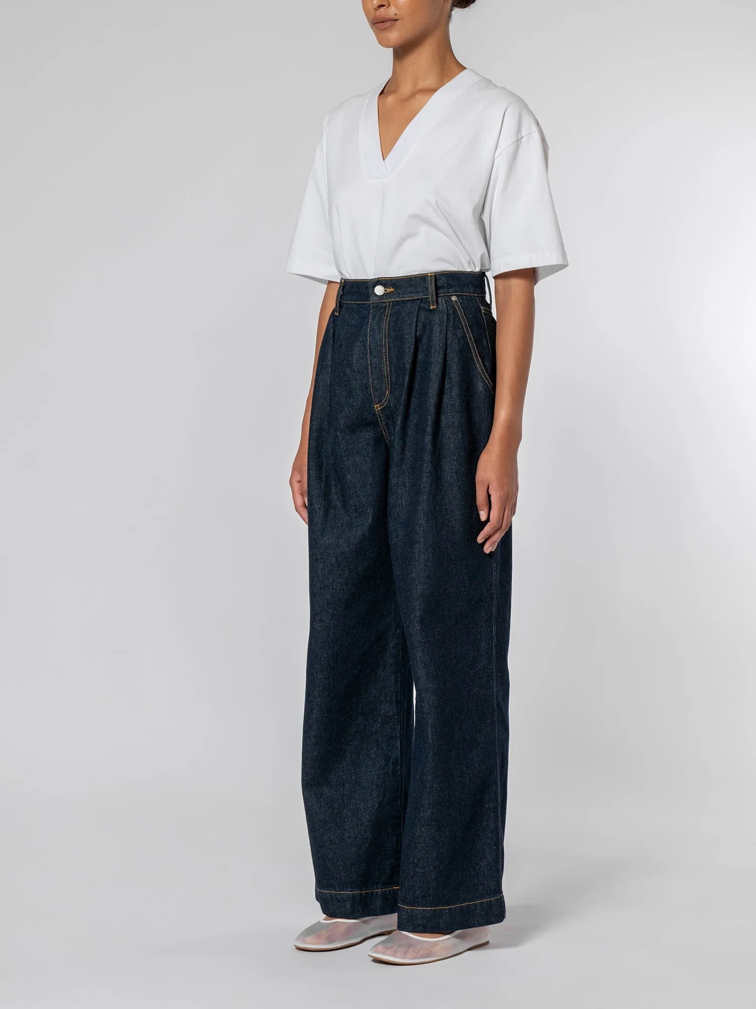 Pleat Jean Pure Blue sold by Nobody Denim product image thumbnail 2