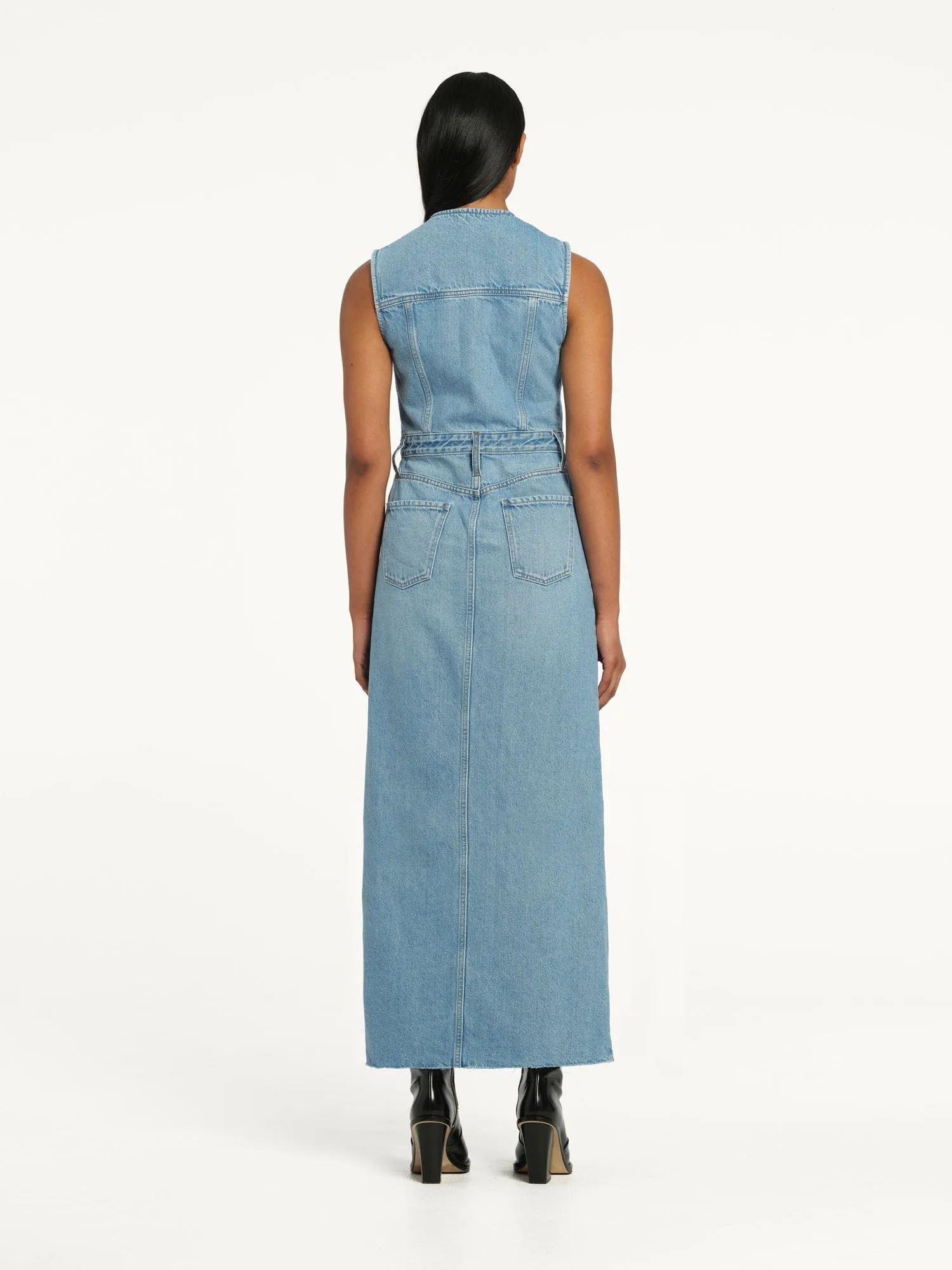 Roxanne Maxi Dress Saunter | Linen Denim sold by Nobody Denim product image thumbnail 4