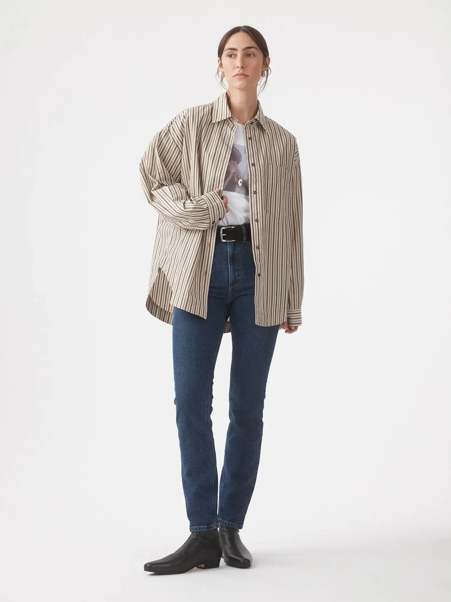 NEW | Francesca Jean 31" Dark Stone sold by Nobody Denim