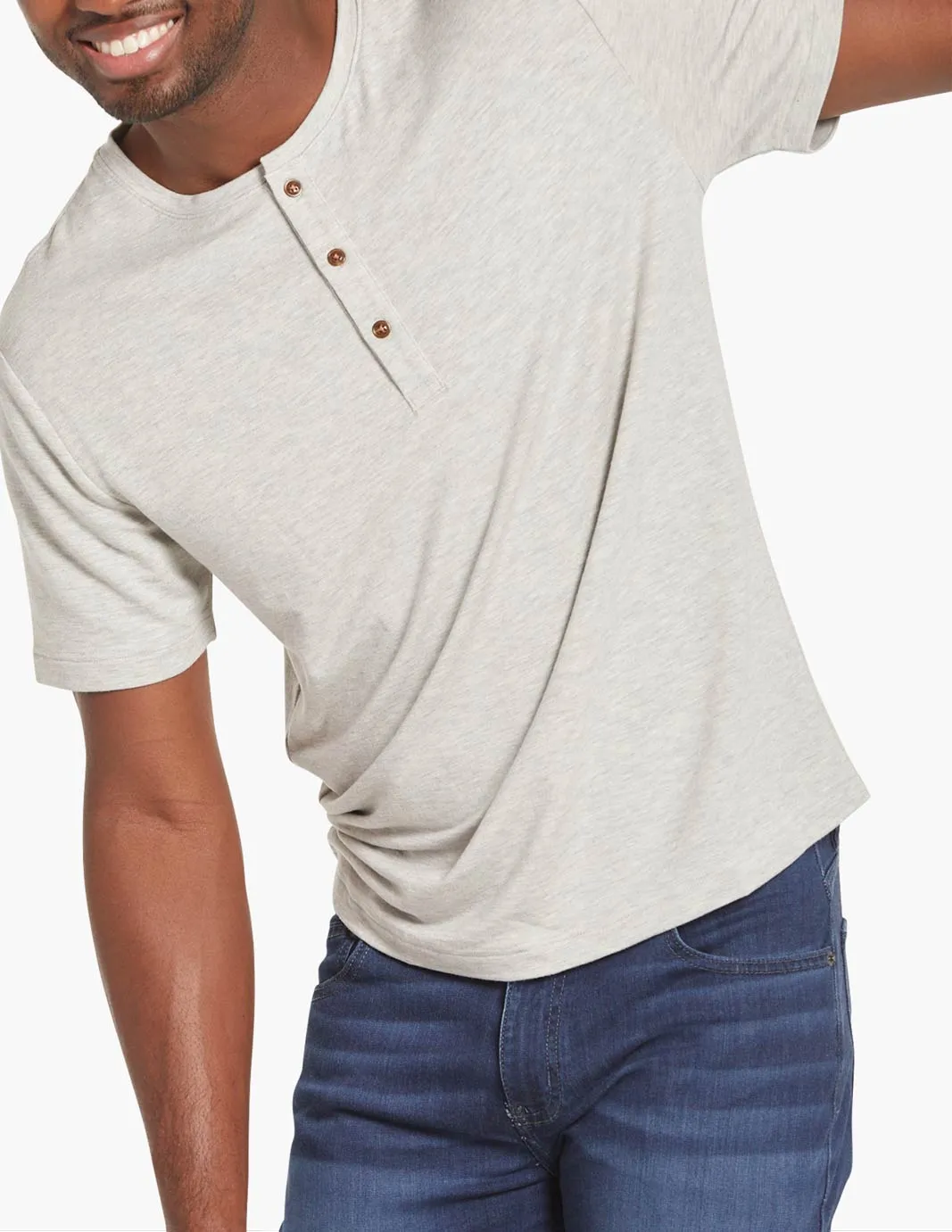 SMOKE CASHMERE HENLEY sold by Mugsy product image thumbnail 5