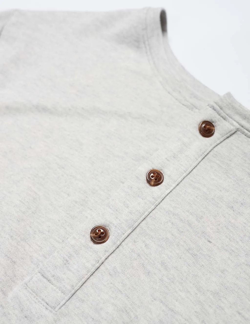 SMOKE CASHMERE LONG SLEEVE HENLEY sold by Mugsy product image thumbnail 3