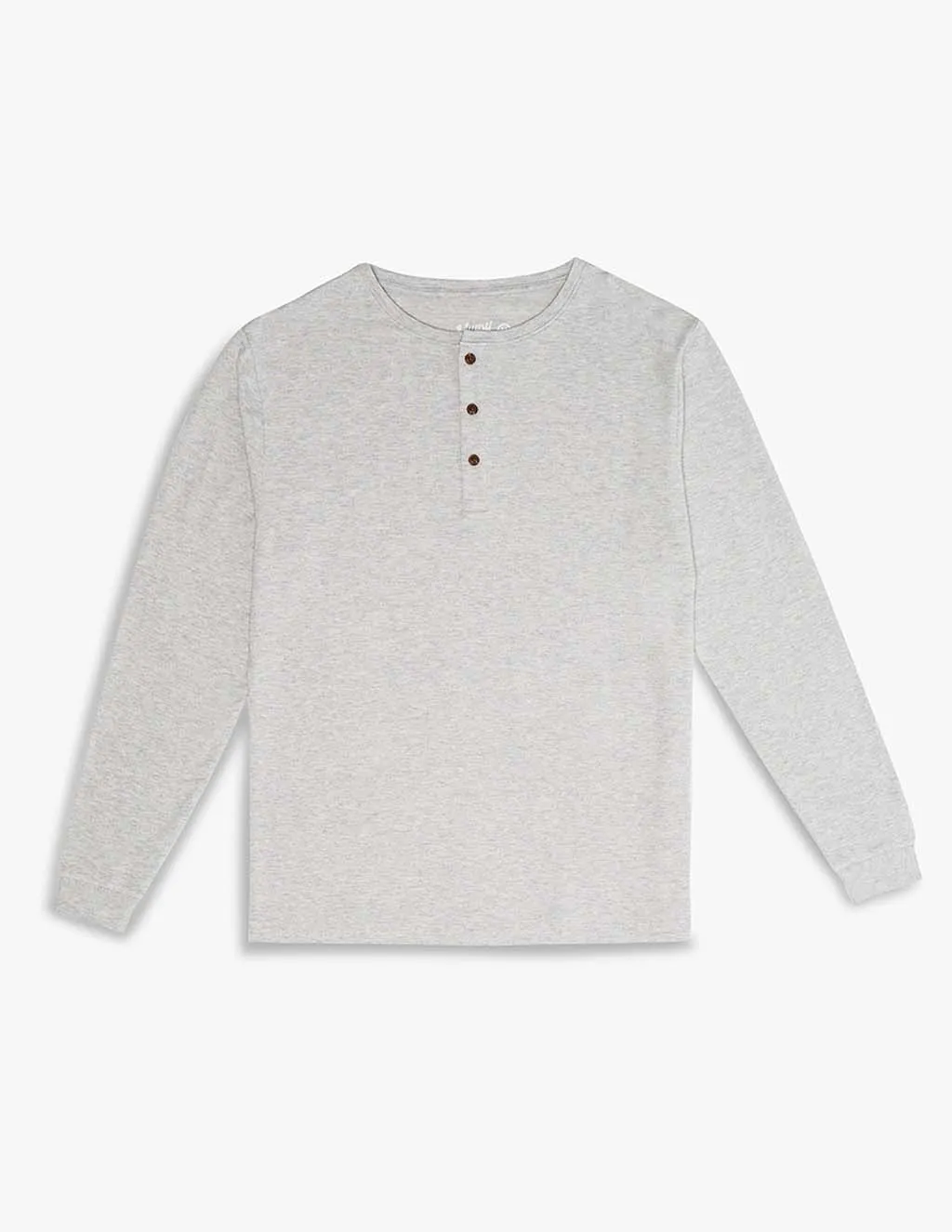 SMOKE CASHMERE LONG SLEEVE HENLEY sold by Mugsy product image thumbnail 2