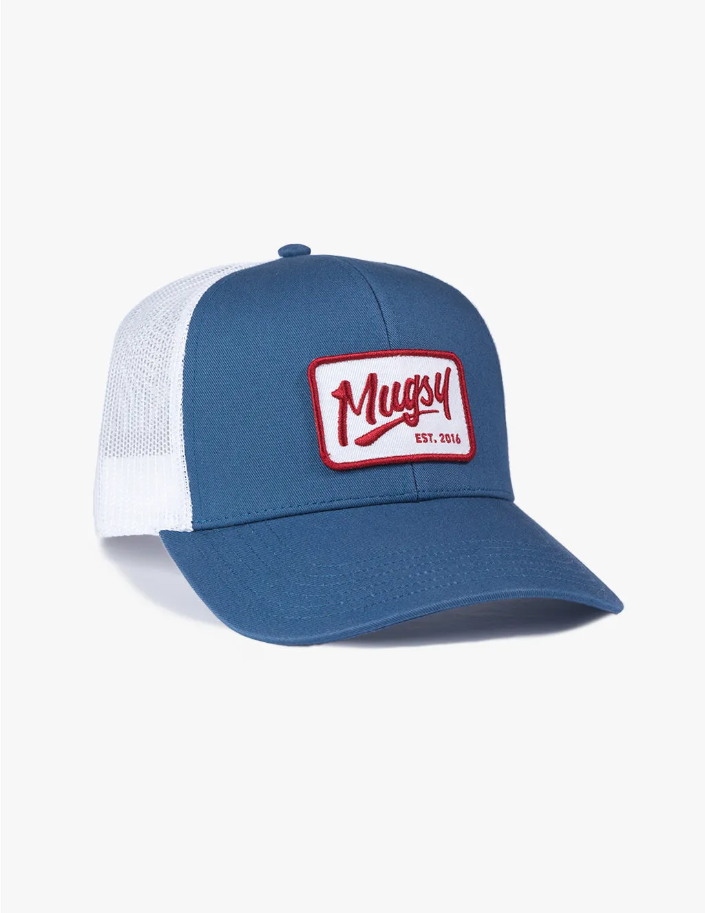 Blue Trucker Hat sold by Mugsy