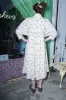 Smock Dress in Ecru Embroidered Poplin sold by Batsheva