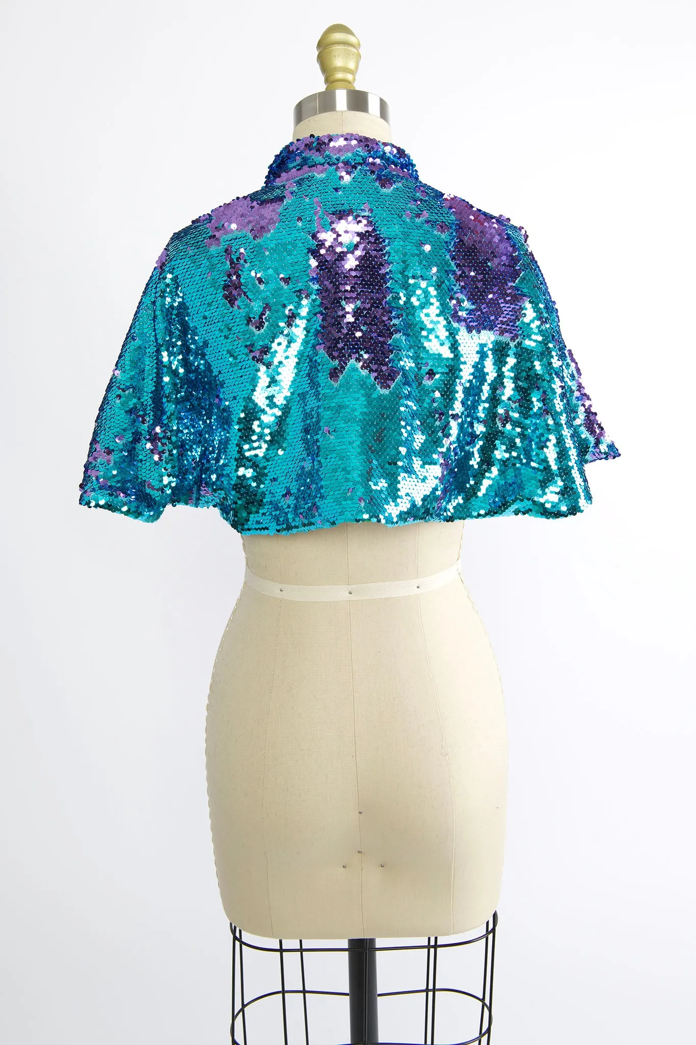 Synergy Cape in Cotton Candy Blue Flip Sequin sold by Batsheva product image thumbnail 3
