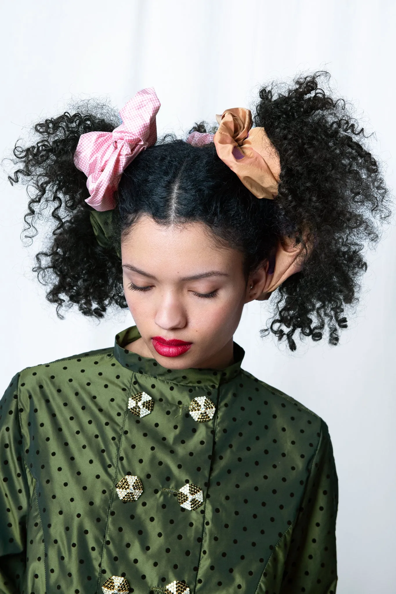 Scrunchie in Dotted Silk sold by Batsheva product image thumbnail 4