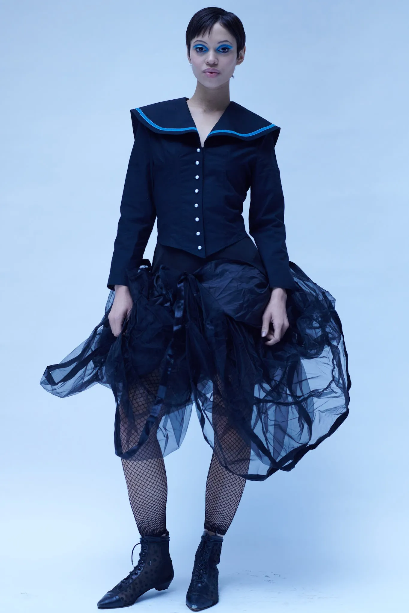 Skipper Blouse in Black Cotton Poplin sold by Batsheva product image thumbnail 2