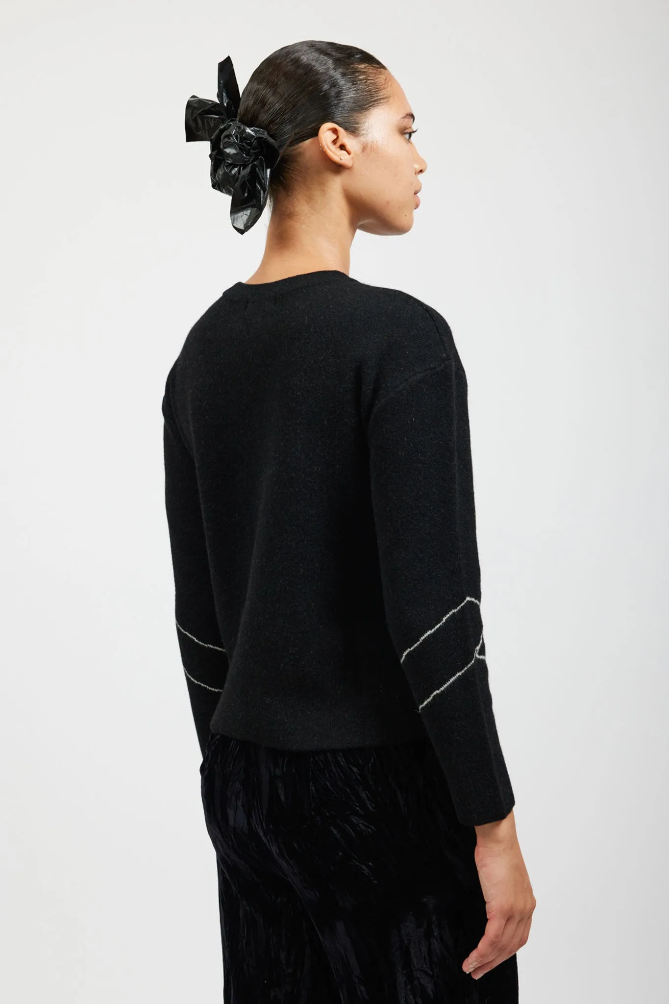 Bow Jacquard Sweater in Black sold by Batsheva product image thumbnail 5