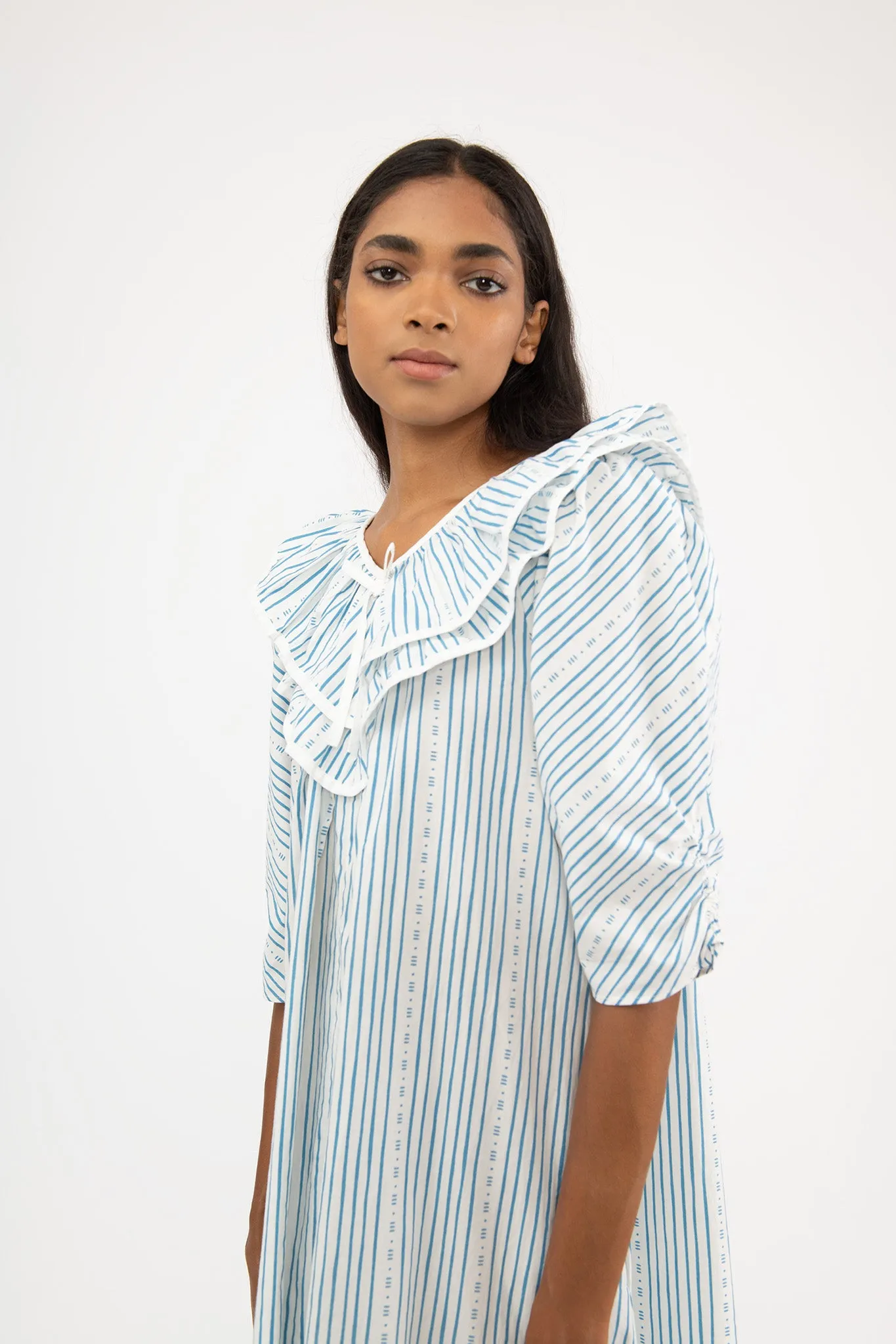 Victoria Housedress in Blue Stripe sold by Batsheva product image thumbnail 5