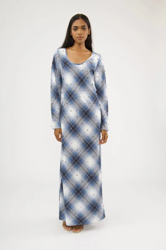 Sample Sale Flannel Dress with Big Rhinestones sold by Batsheva