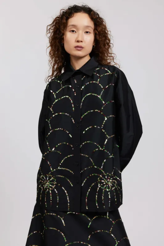 Alison Oversized Blouse in Firework Sequins made by Batsheva