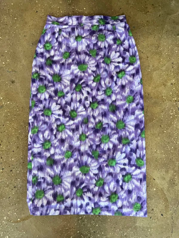 Pencil Skirt in Vintage 1980's Purple Floral sold by Batsheva