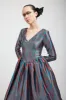 Vivienne Dress in Teal/Rust Stripe sold by Batsheva