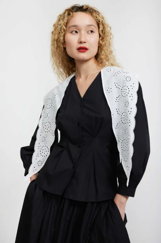 Sage Blouse in Black sold by Batsheva