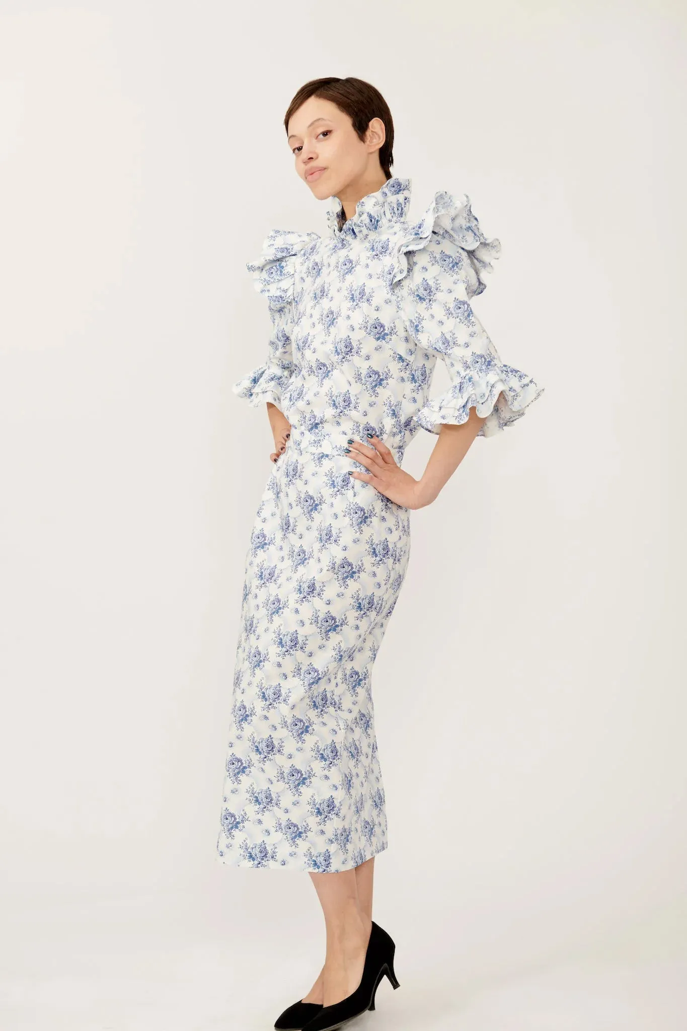 Antoinette Blouse in Vintage 1940's French Floral sold by Batsheva product image thumbnail 2