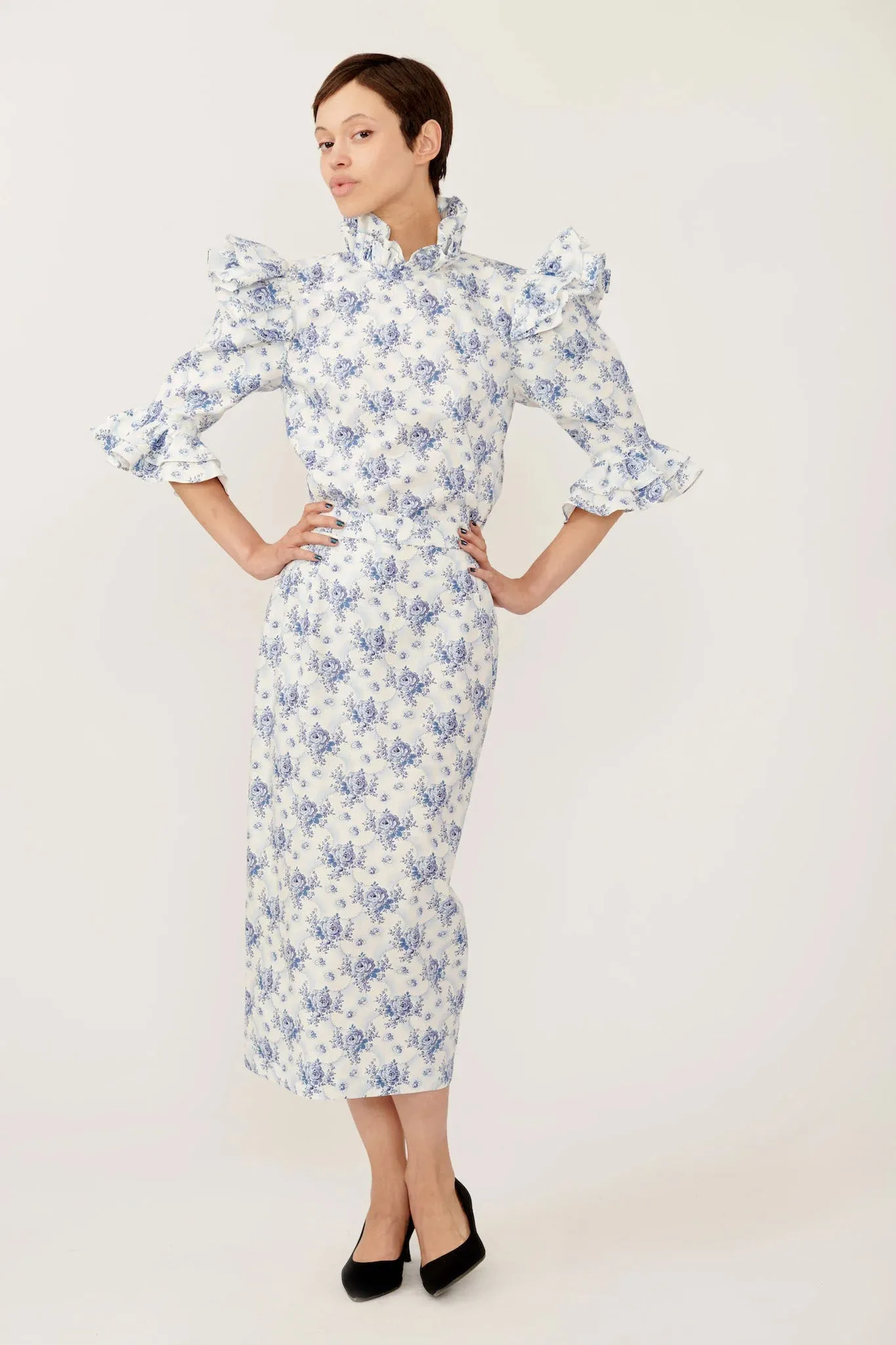 Antoinette Blouse in Vintage 1940's French Floral sold by Batsheva