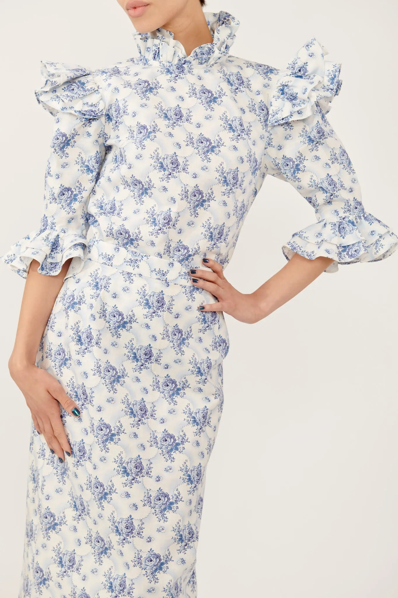 Antoinette Blouse in Vintage 1940's French Floral sold by Batsheva product image thumbnail 3