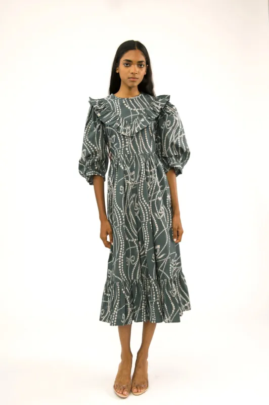 Sample Sale May Dress in Ribbons and Pearls Print made by Batsheva