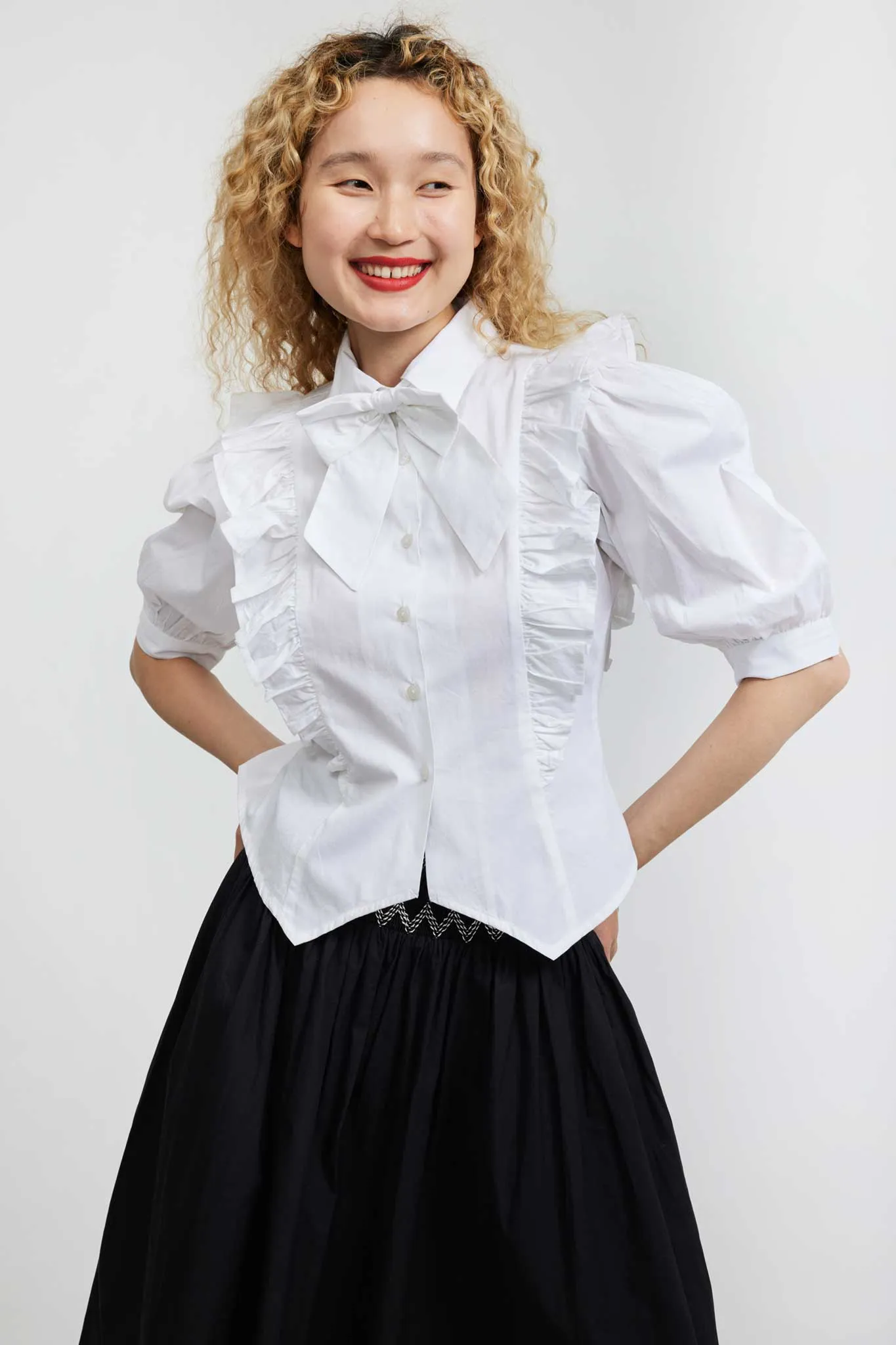 Moon Blouse in White sold by Batsheva