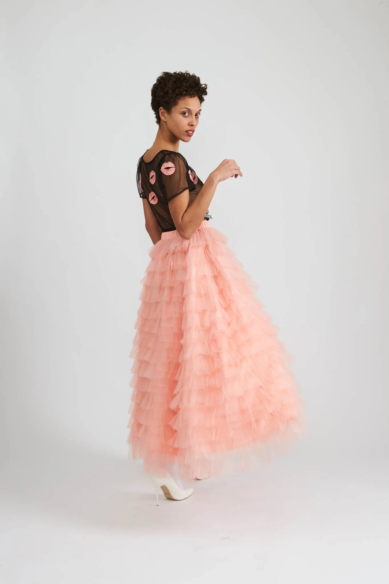 Etta Skirt in Shell Pink sold by Batsheva product image thumbnail 5