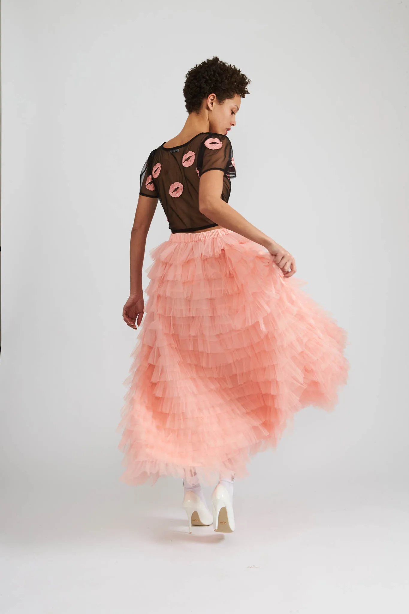 Etta Skirt in Shell Pink sold by Batsheva product image thumbnail 4