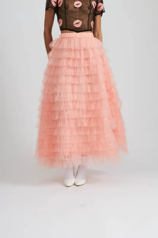 Etta Skirt in Shell Pink sold by Batsheva