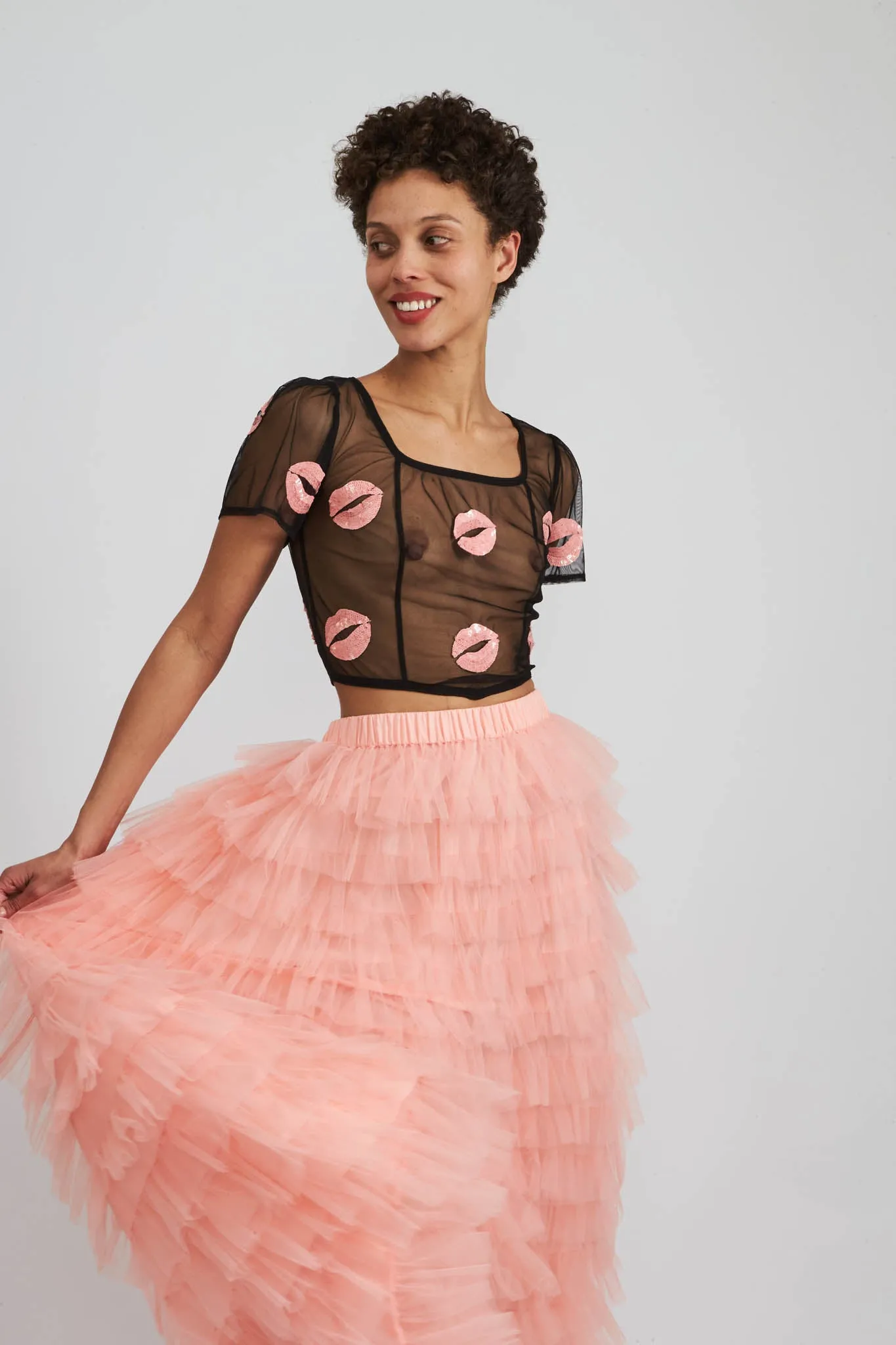 Etta Skirt in Shell Pink sold by Batsheva product image thumbnail 3