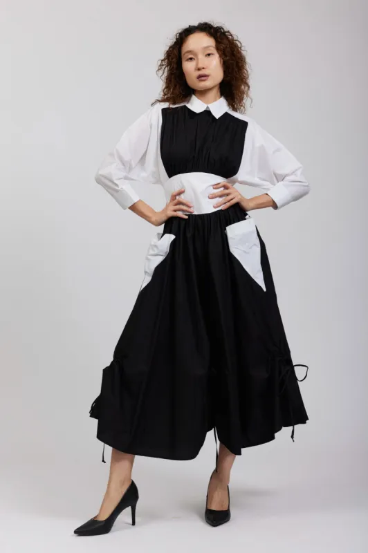 Goldie Dress in Black & White made by Batsheva