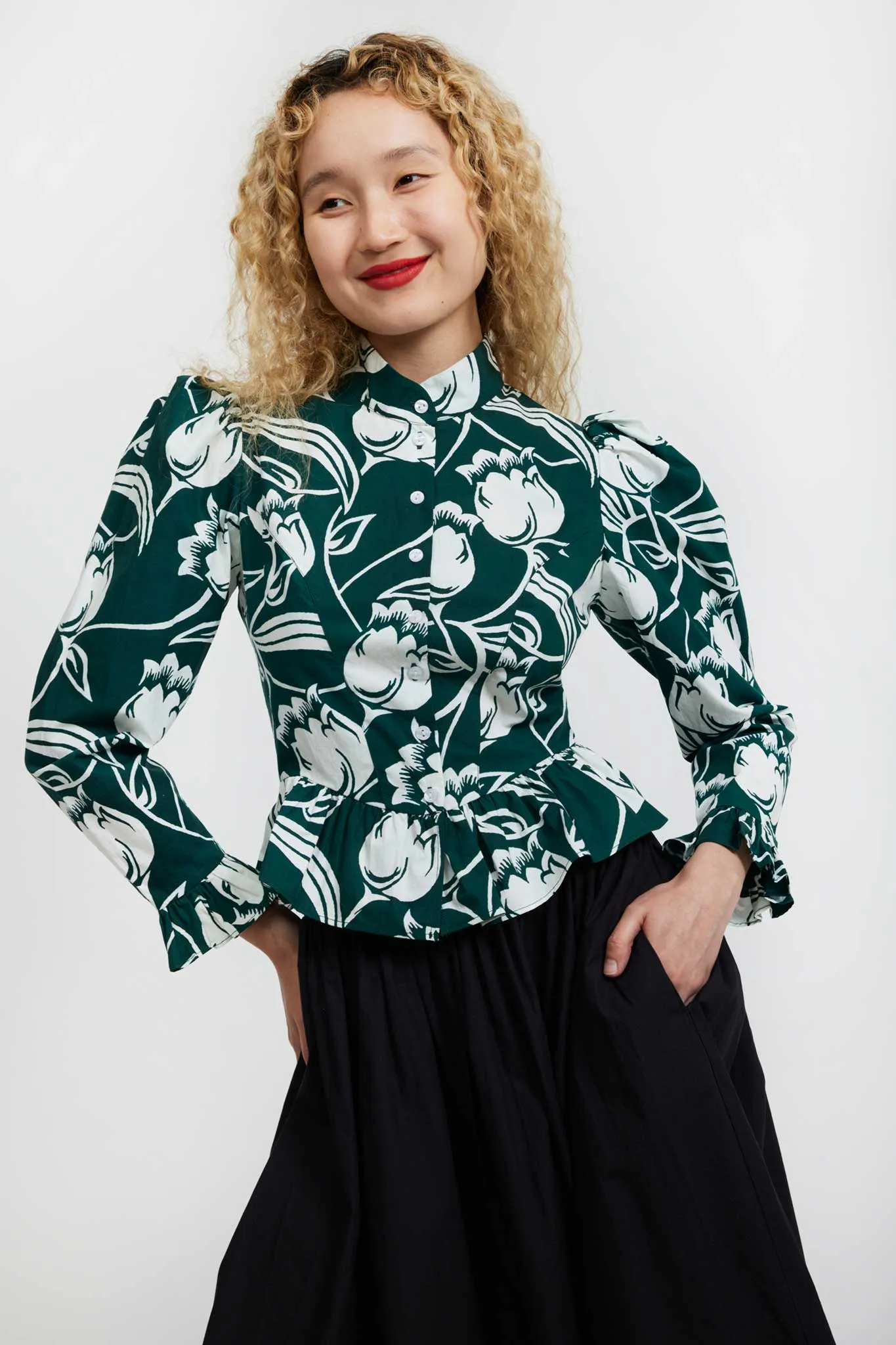 Grace Blouse in Forest Tulip sold by Batsheva product image thumbnail 3