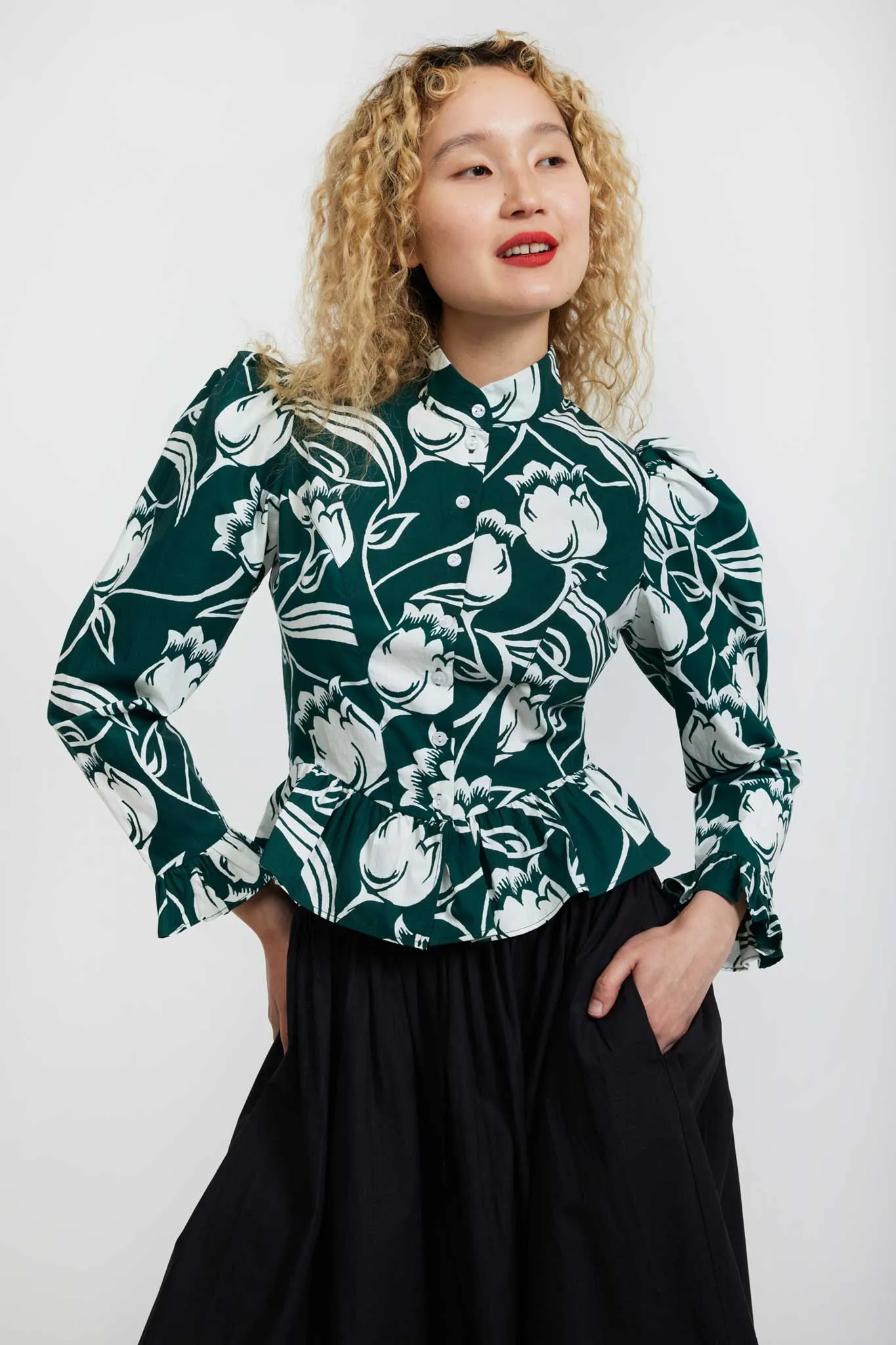 Grace Blouse in Forest Tulip sold by Batsheva product image thumbnail 4