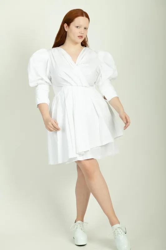 Sample Sale Izra Dress in White Cotton sold by Batsheva