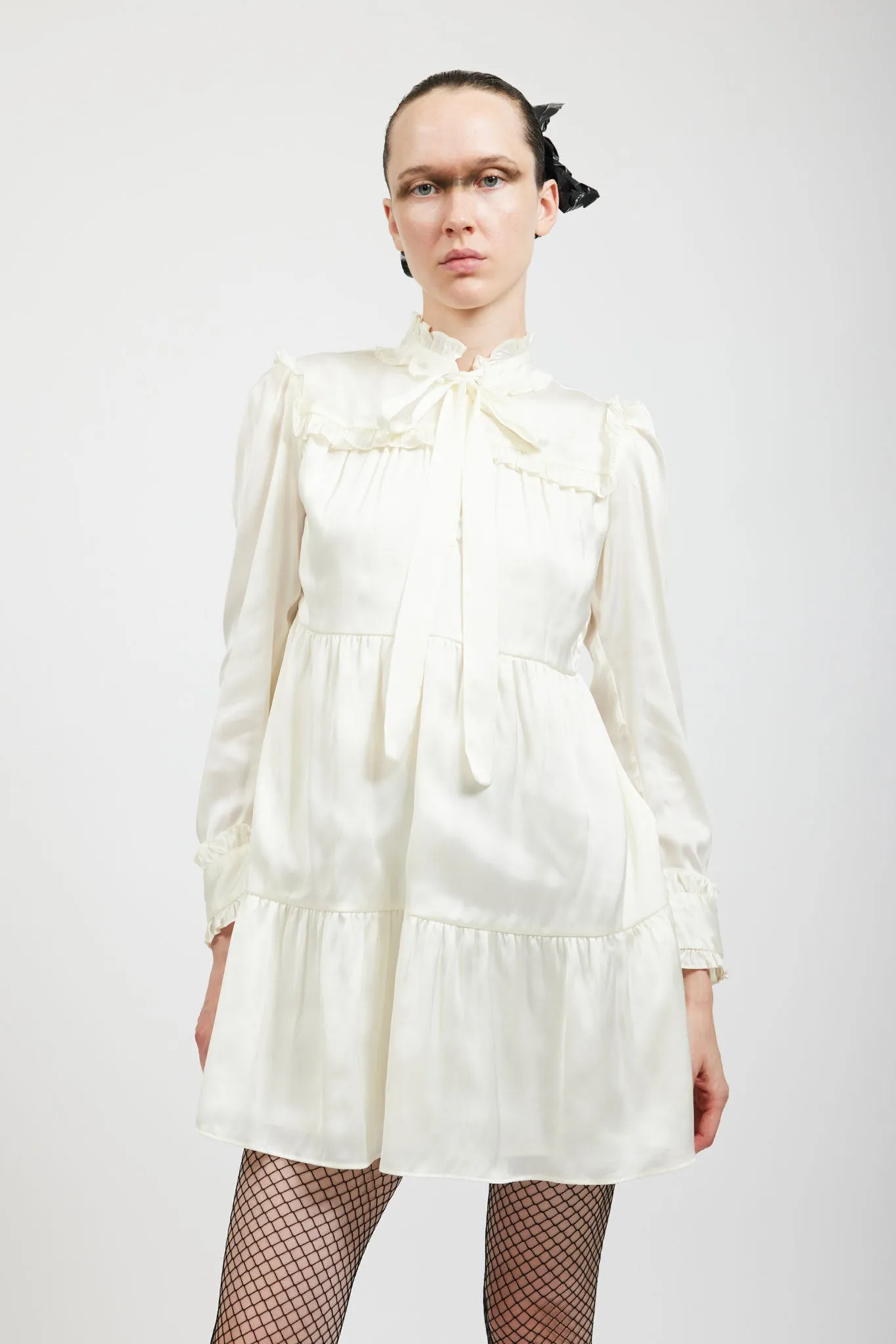 Mina Dress in Cream Satin sold by Batsheva product image thumbnail 3