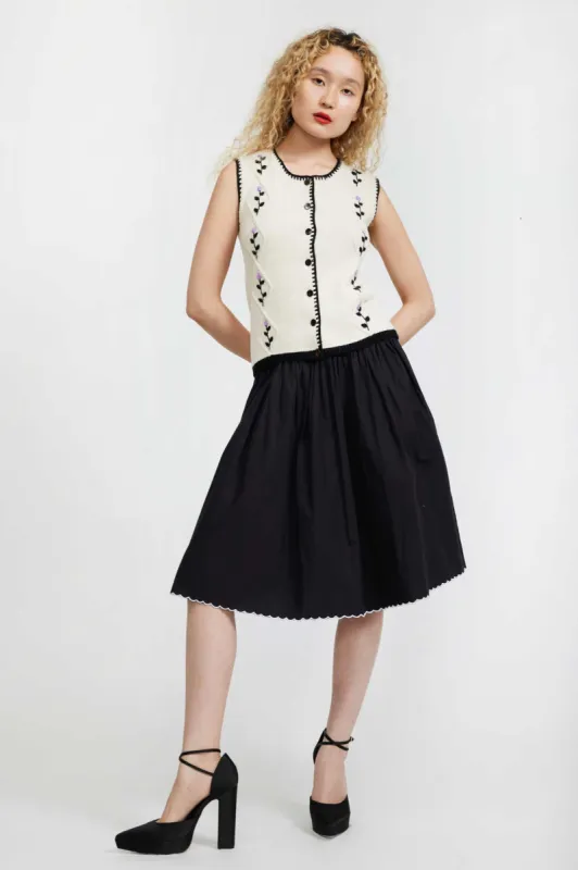 Blythe Knit Vest in Cream Alpaca sold by Batsheva